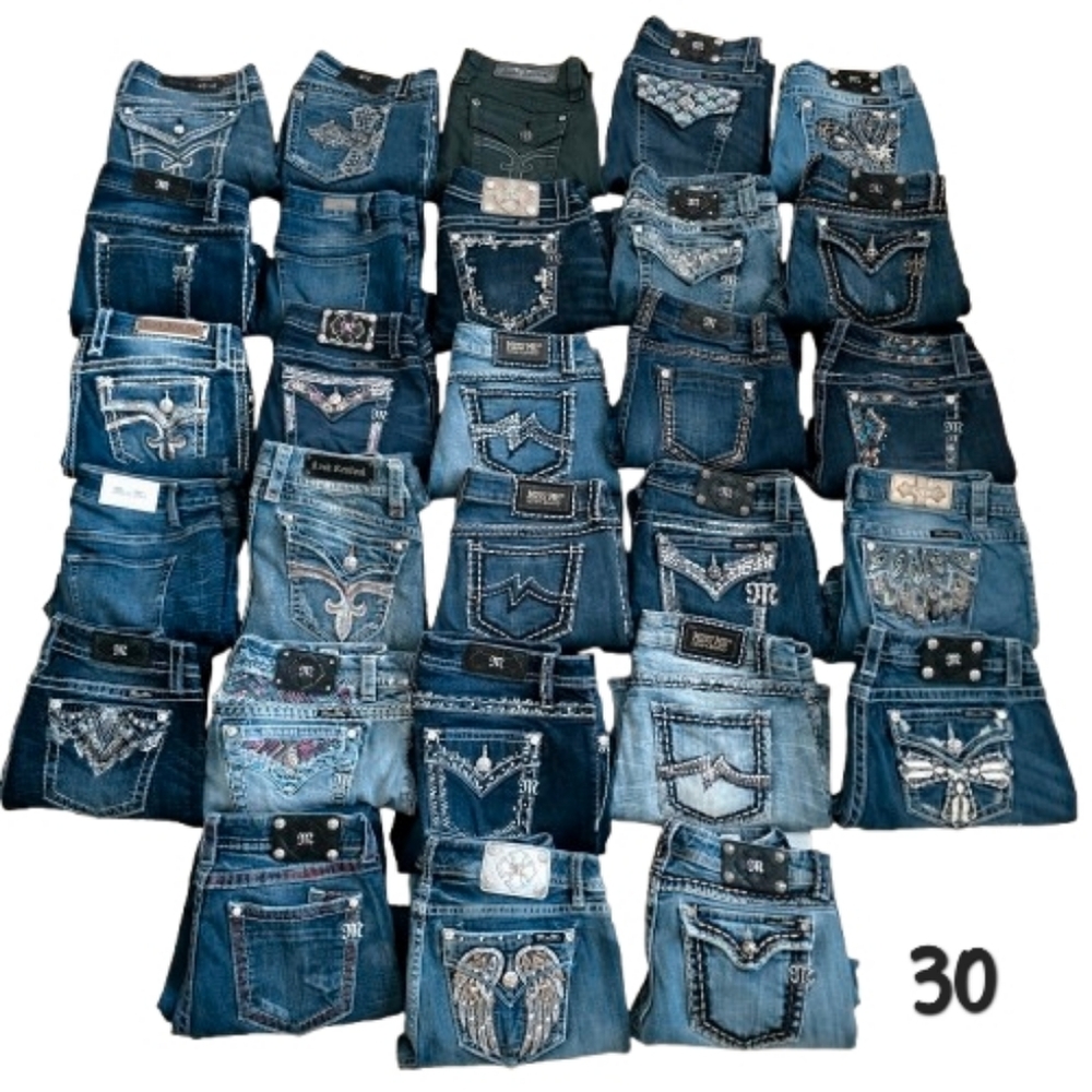 Miss Me Rock Revival Women's 30 Denim Jeans Pick Your Pair All Styles Stretch